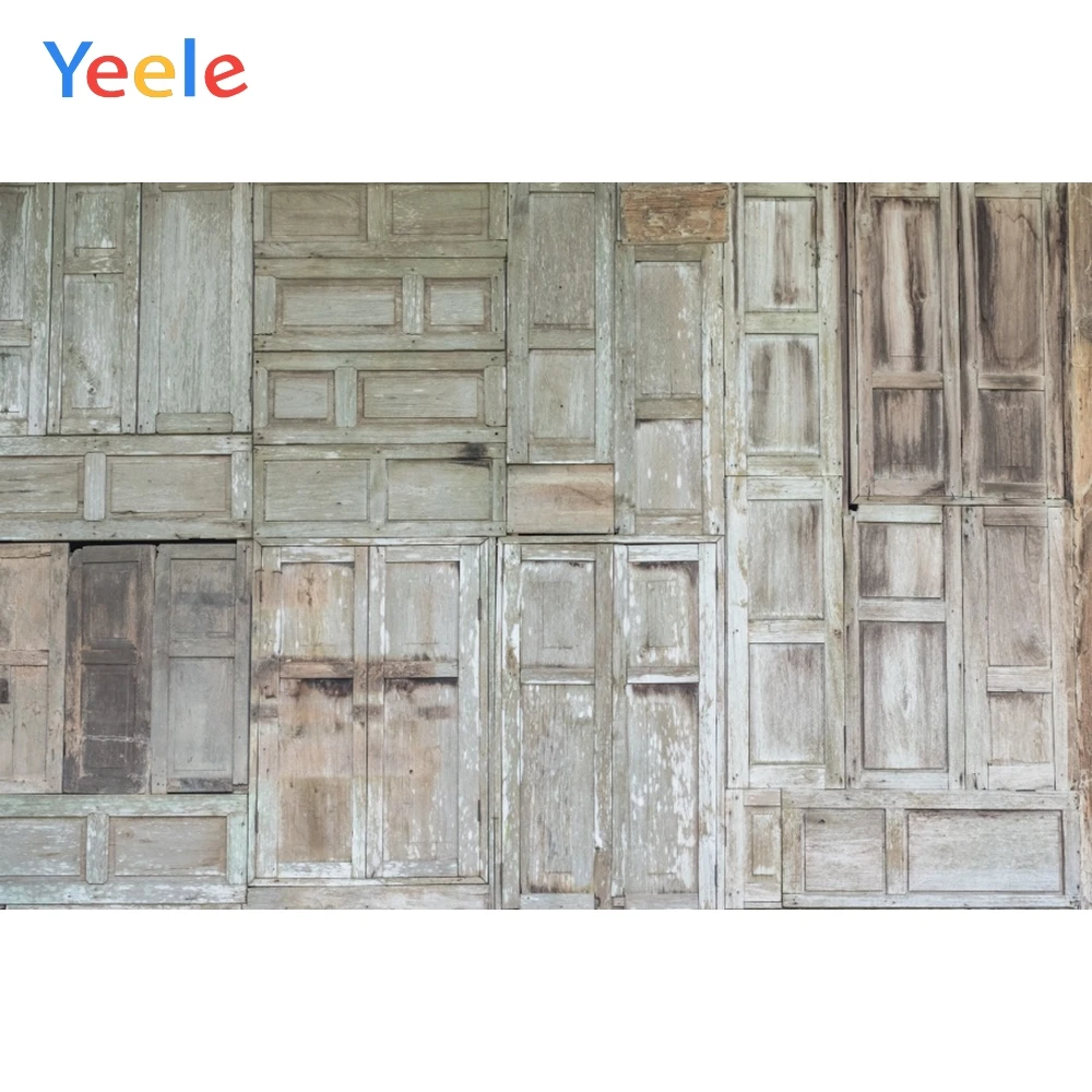 

Yeele Old Wooden Door Lattice Grunge Portrait Retro Photography Backgrounds Customized Photographic Backdrops for Photo Studio