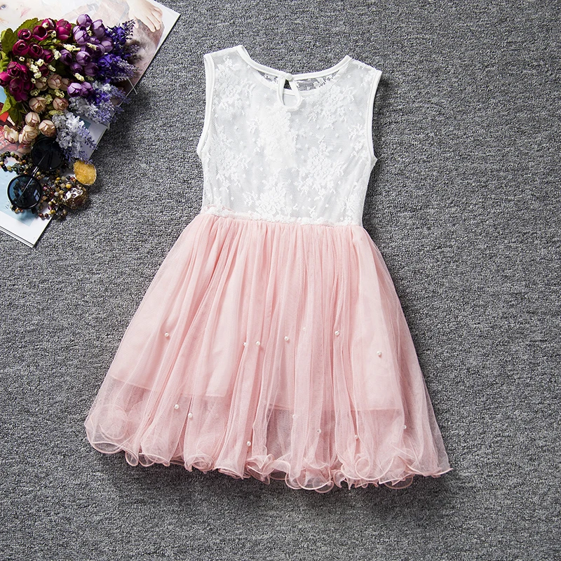

Summer Baby Party Dress For Girls Lace Flower Wedding Kids Tutu Dresses Children Princess Party Dresses 3-7 years Sundress Kids