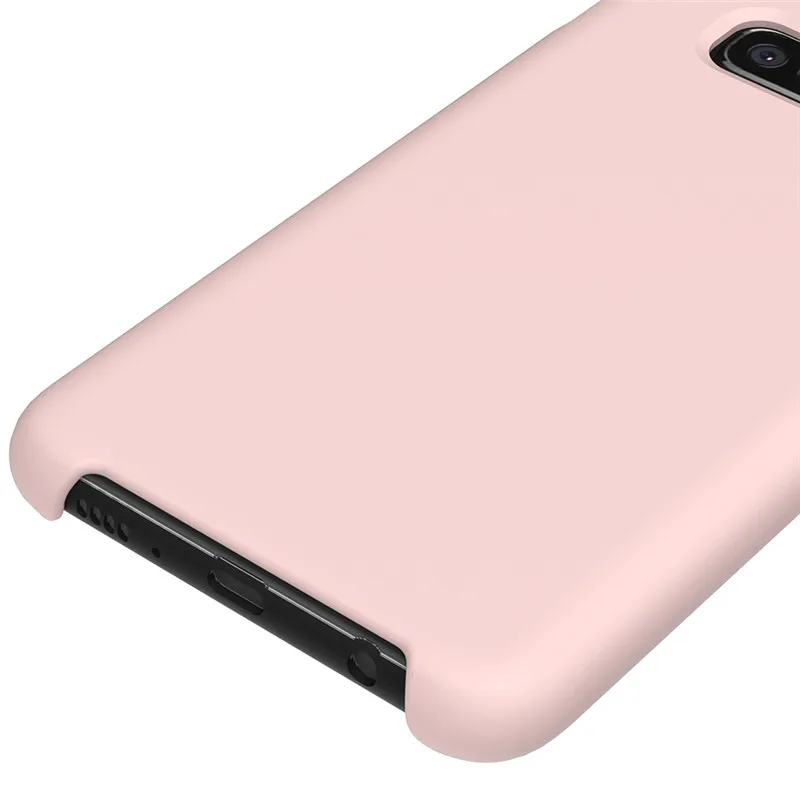 Жидкий силиконовый шелковистый мягкий сенсорный чехол для Samsung Galaxy S10 S8 S9 Plus Note8