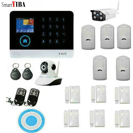 SmartYIBA Wireless Home Burglar GSM Alarm System Security Guard Smart Home Control Voice Prompt Free Shipping SmartYIBA Wireless Home Burglar GSM Alarm System Security Guard Smart Home Control Voice Prompt Free Shipping