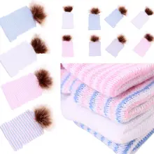 Детская одежда для маленьких мальчиков и девочек Теплые, зимние, Вязаные Шапочка мех, шапка с помпоном, Вязаные Лыжные Кепки