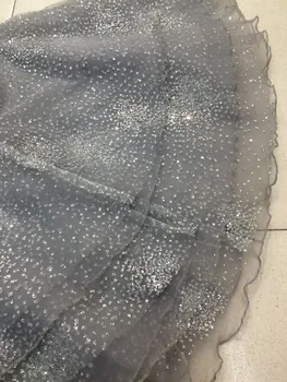 

Shinning glued Glitter Fabric Jolin-086 for wedding Dress