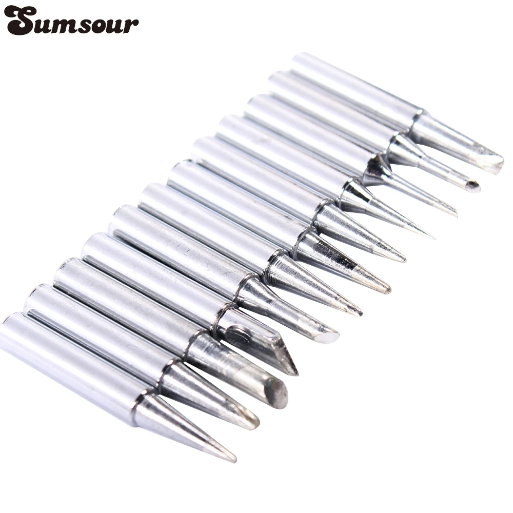

12PCS/Lot New Lead-Free Soldering Iron Tip AOYUE 900M-T For HAKKO SAIKE ATTEN YIHUA QUICK YOUYUE Soldering Station High Quality