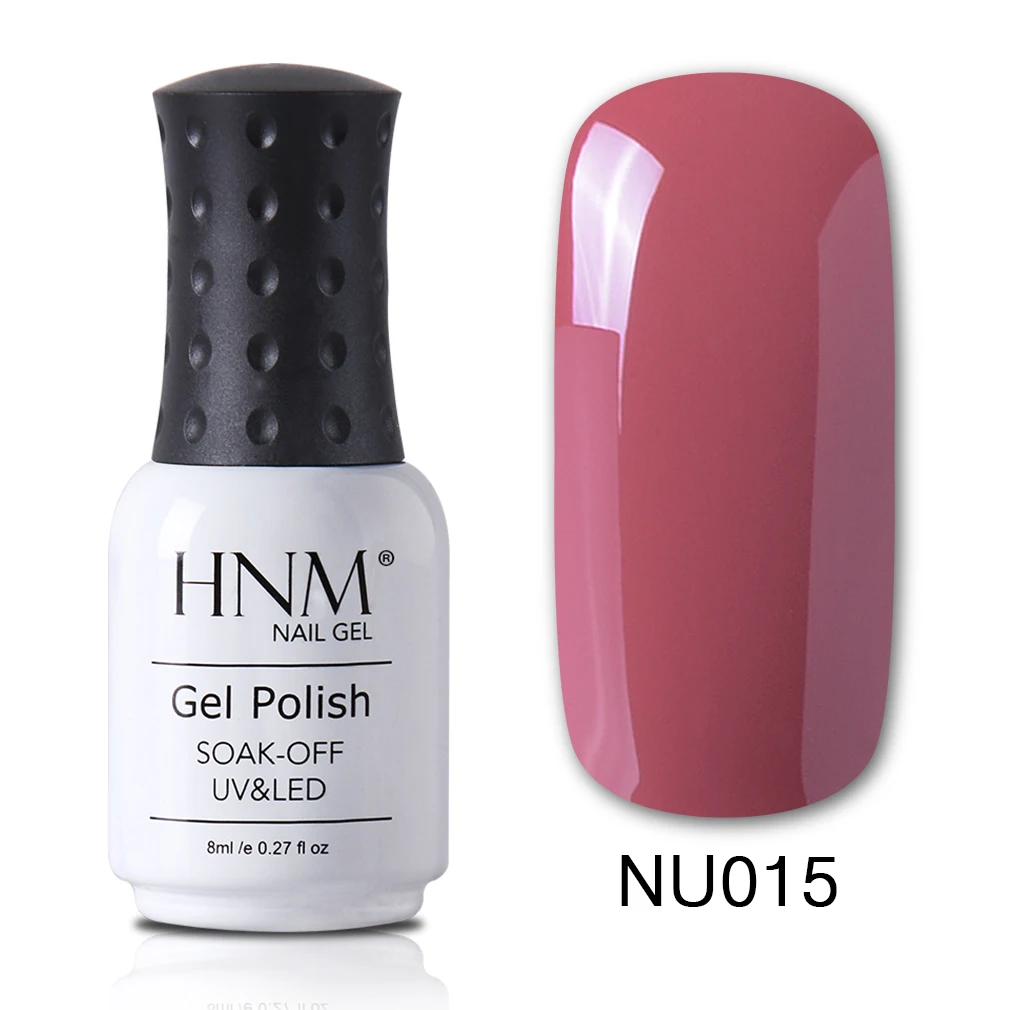 HNM лак для ногтей 8 мл телесного цвета УФ Гель-лак штамп Vernis a Ongle дизайн ногтей Nagellak Эмаль Краска Гель-лак Гибридный лак - Цвет: NU015