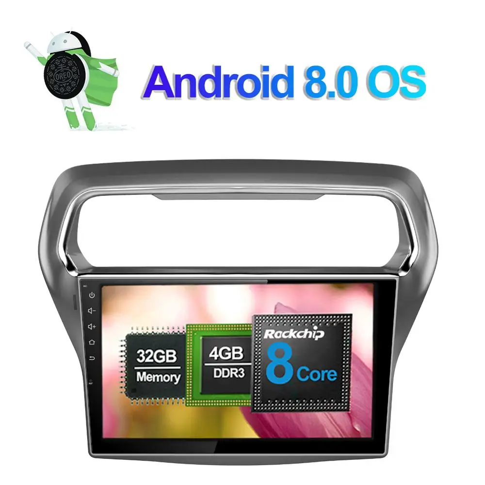 Автомобильный радиоприемник 10 1 дюйма 4 гб озу Android 8 0 восьмиядерный IPS экран