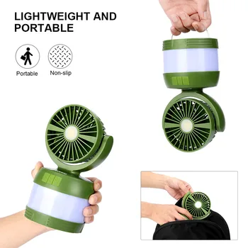 

Multi-function Portable Camping Lanterns LED Light With Mini Fan As Power Bank For Outdoor Camping USB Charging Novelty Lighting
