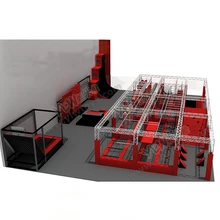 Дизайн Эко-дружественных Коммерческих Взрослых крытых игровых площадок батут, дети прыгать батут парк с курсом ниндзя YLW-BT180318