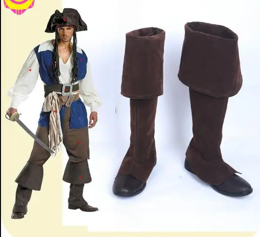 

Pirates of the Caribbean Jack Sparrow Captain Jack Cosplay Boots Shoes New Custom made