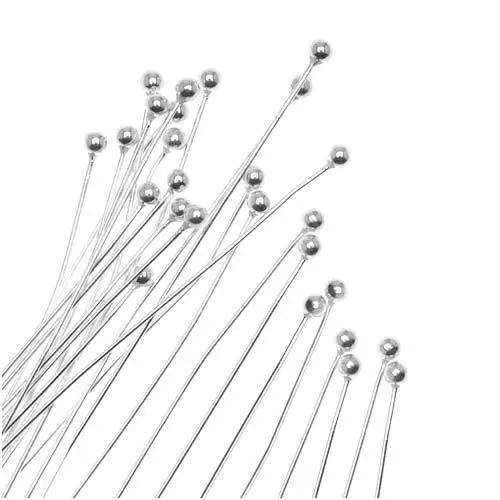 

500pcs Silver Plated Ball Head Pins Findings 40x0.5mm(w00240)