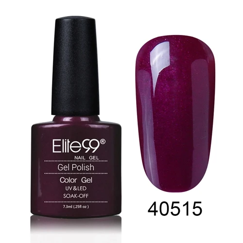 Elite99 7,3 мл замачиваемый лак для ногтей долговечный чистый цветной Гель-лак для ногтей, вылеченный УФ светодиодный Полупостоянный лак для ногтей - Цвет: 40515