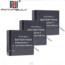 3 x AZ16 1 батарея AZ16-1+ 3 x батарея коробка для Xiaomi Yi 2 4k батарея 360+ Yi 4k VR Сяо Mi Yi Lite экшн-камеры