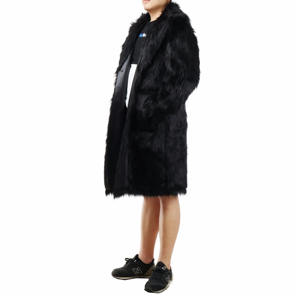 7xl размера плюс Двусторонняя мужская куртка из искусственного меха средней длины осенняя куртка зимнее пальто мужской Тренч пальто Casaco Jaqueta Masculino