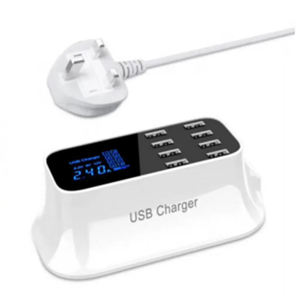 General 8 Ports USB Charging Station Smart Fast Power up faster and save time Charger Casual with LCD Display