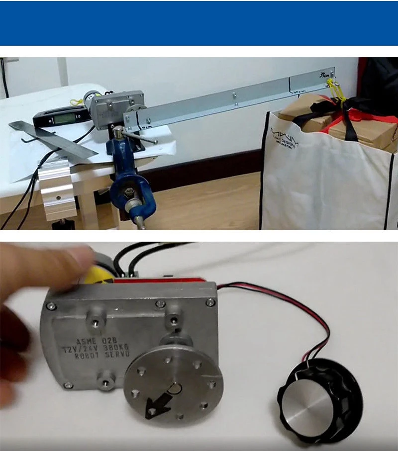 Высокий крутящий момент DC 12V~ 24V 380kg. См Сталь Шестерни 3600 градусов для больших робот ASME-MXB