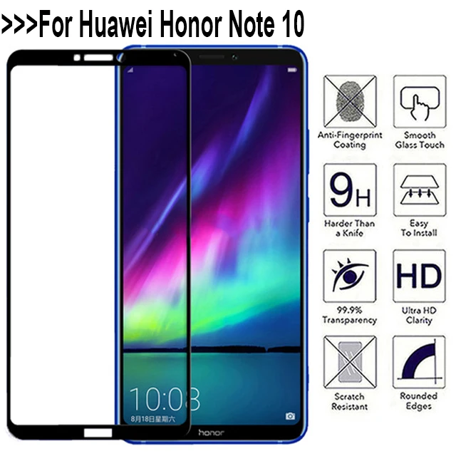 3D 9 H закаленное Стекло для huawei Honor Примечание 10 Dual Sim полный охват Экран протектор