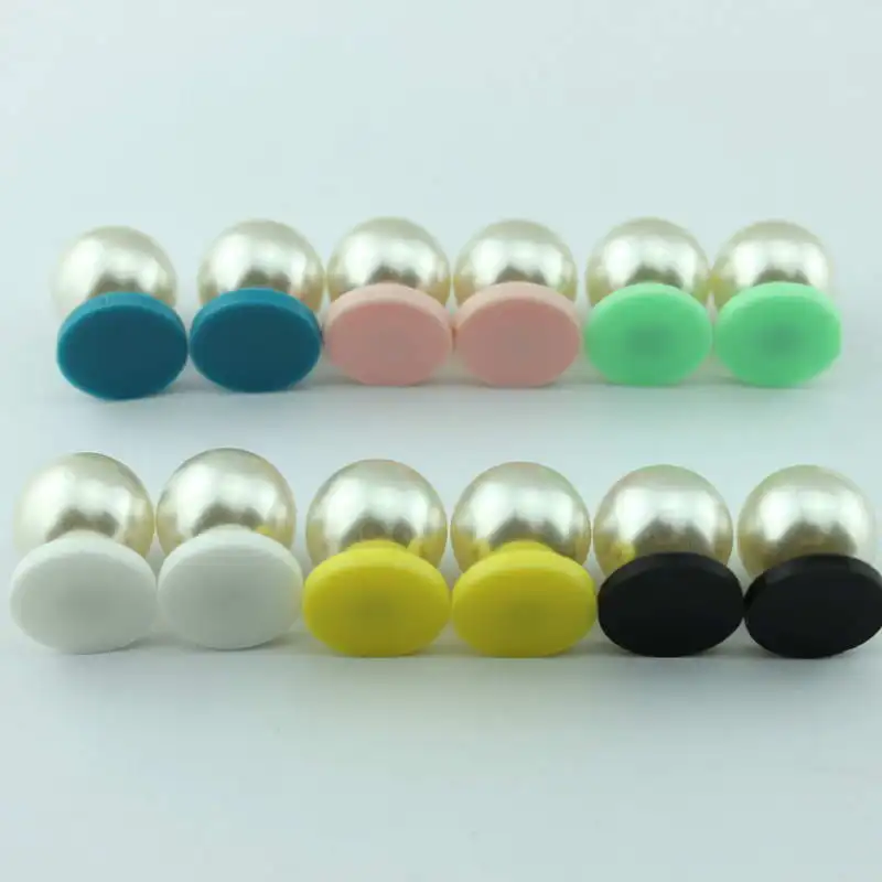 Round Acrylic Monogram Pearl Stud Earrings 2017 Women New Clover Round Acrylic Monogram Pearl Stud Earrings 2017 Women New Clover Blank Personalized Double Side Jewelry Hot In From Accessories