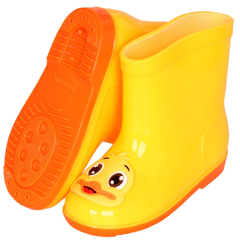 duck with rain boots