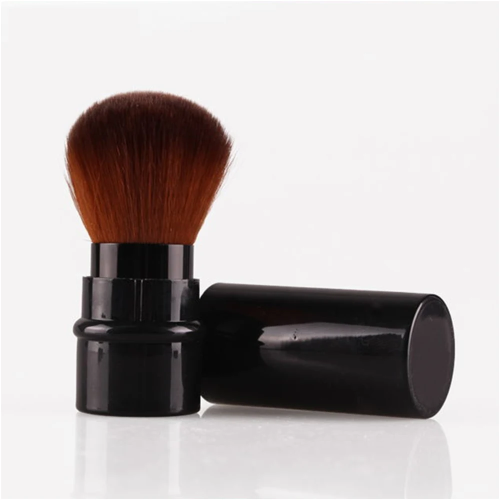 1Pcs Black Mini Soft Makeup Brush Retractable Pro Foundation Cosmetic