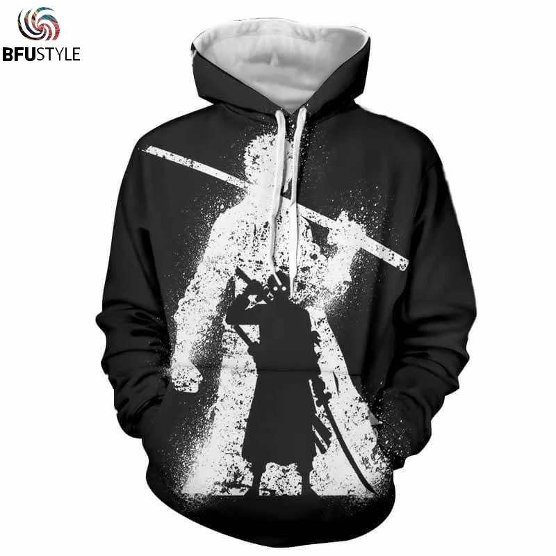 Мужская и Женская толстовка с капюшоном Roronoa Zoro Повседневная брендовая