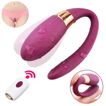 

Remote Control C-Type G Spot Clitoris Masturbator Strapon Dildo Vibrators 7 Speed Vibrating Massager Sex Toys For Woman Couples