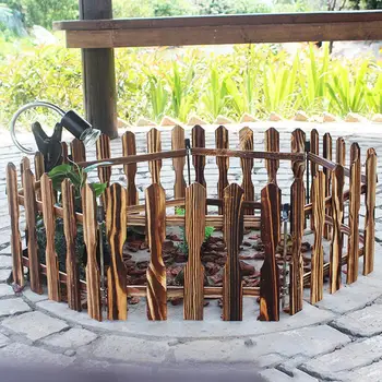 

Pet Playpen Carbonized pet fence turtle wooden fence rabbit tortoise fence 4pcs for indoor outdoor use Pet Gate