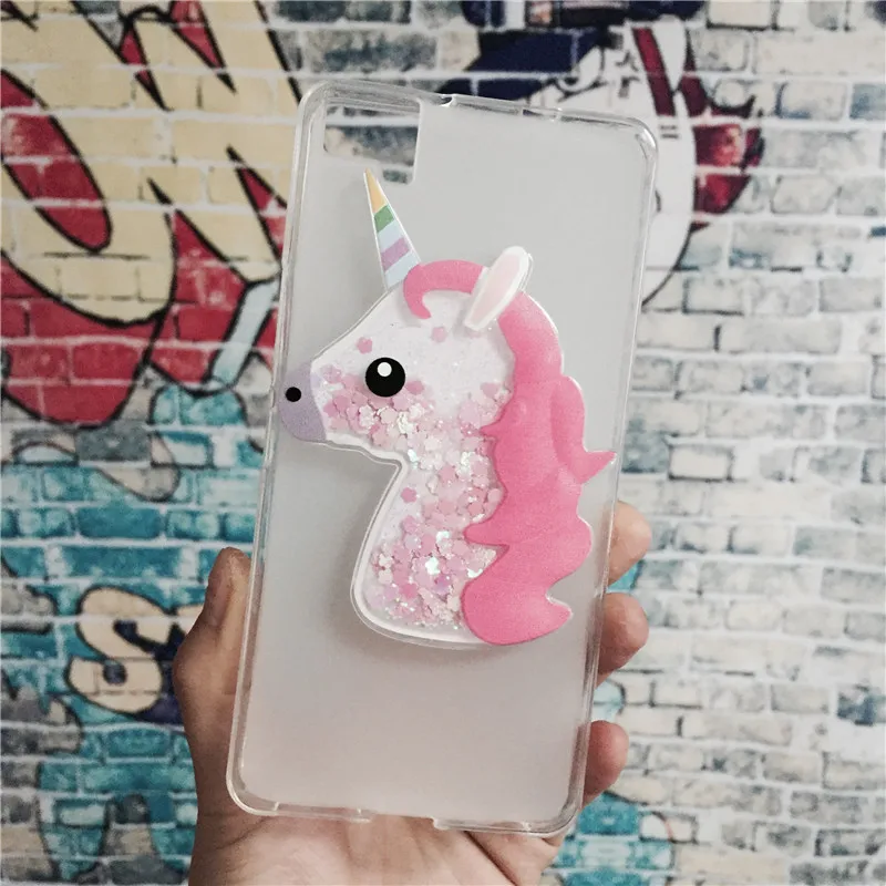 

Luxury TPU Girls Case Coque for BQ Aquaris M5 Unicorn Cover Dynamic Quicksand Phone Cases Glitter Liquid Silicon Shell Bag