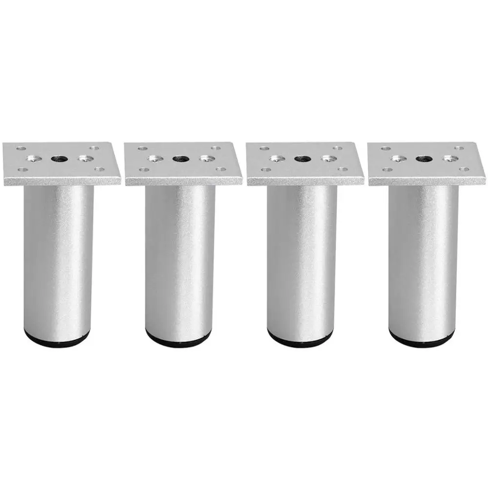 

4"/ 10cm Thicken Adjustable Aluminum Furniture feet table Sofa Cabinet legs Cupboard chairs feet With mounting screws 4pcs