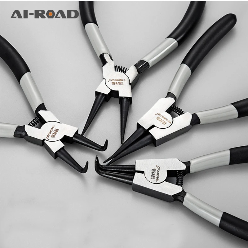 

13 Inch Multi-function Shaft Hole Snap Ring Pliers Internal External Straight Bending Remover Multi-crimp Tool Circlip Pliers