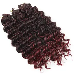 Омбре плетение волос Синтетические Расширения 3 шт./упак. 10 ''Freetress глубокая волна вязание крючком волос оплетка