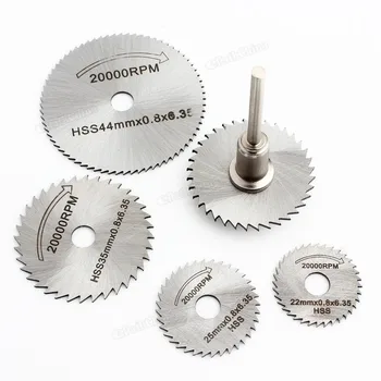 

6pcs/lot Mini HSS Circular Saw Blade with 3.17mm Extension Rod for Metal Cutter Rotary ToolsCircular Saw Blades