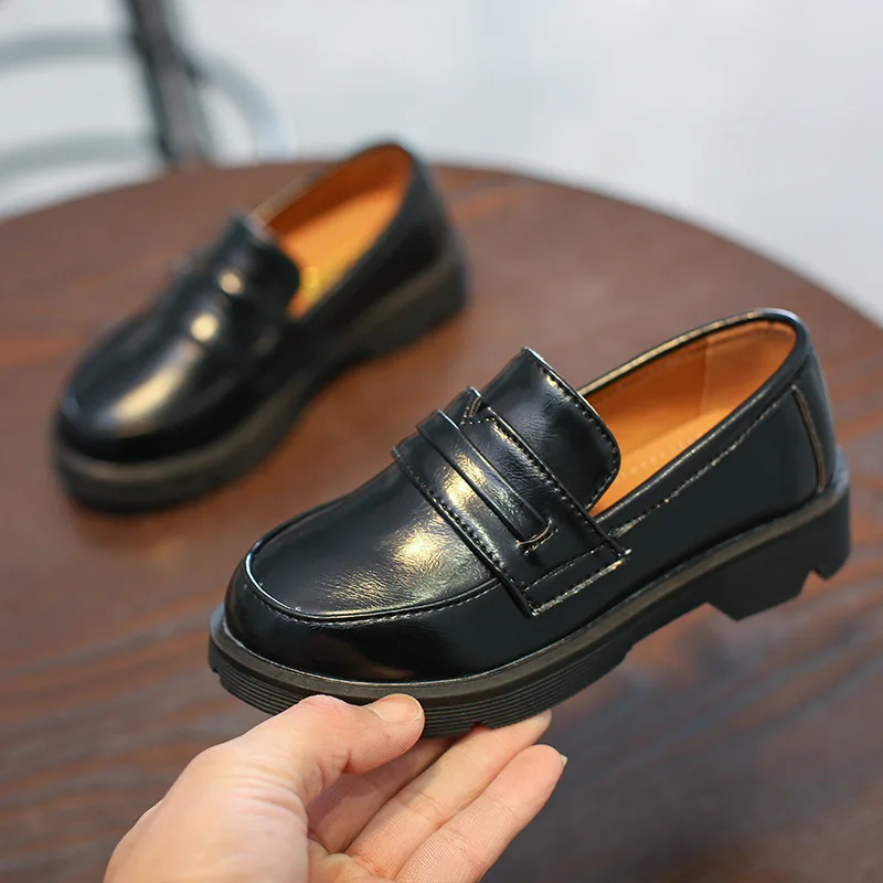 AFDSWG black girls leather shoes waterproof thick soles wild children moccasins princess shoes for girls boys leather shoes AFDSWG black girls leather shoes waterproof thick soles wild children moccasins princess shoes for girls boys leather shoes