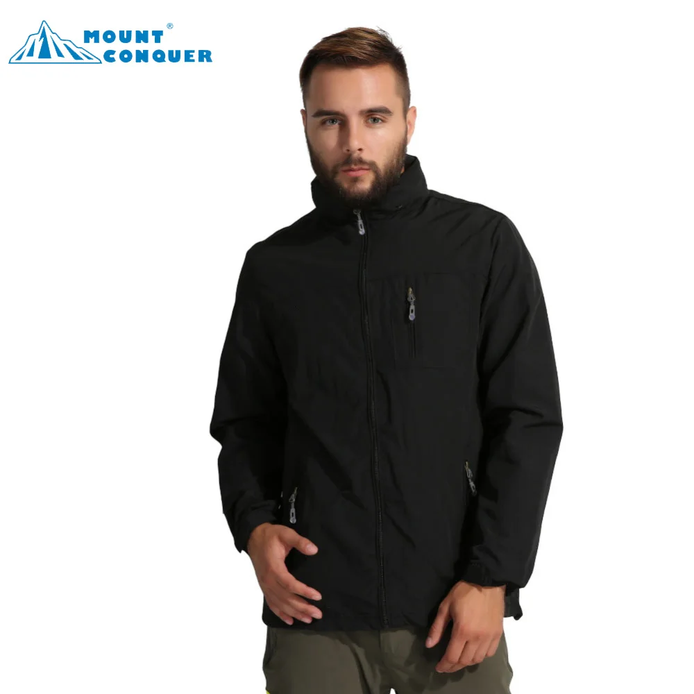 

Men One Layer Thin Spring Summer Autumn Windbreaker Camping Hunting Outdoor Male Hooded Coat Waterproof Hiking Jackets
