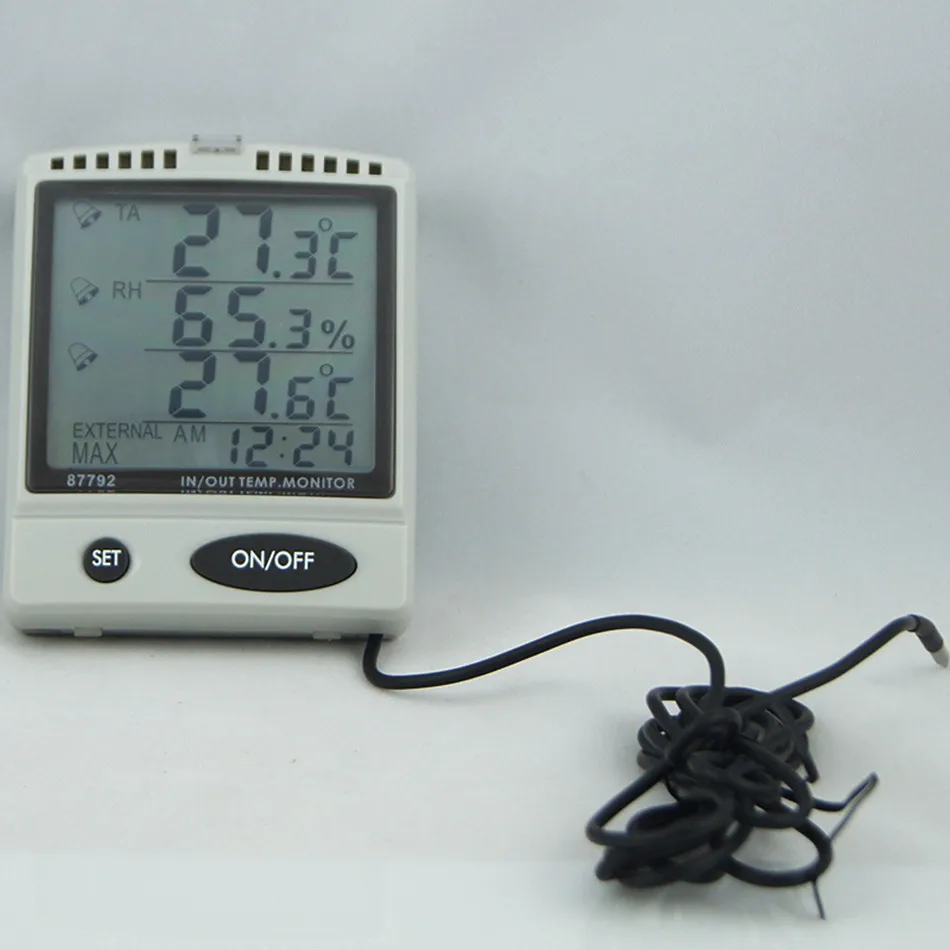 AZ87792 Digital Temperature Humidity Meter With Outdoor Testing Probe