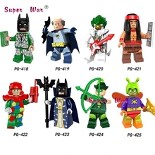 Одиночный мастер, Бэтмен, сумасшедшее одеяло, мастер, Бэтмен, касик, убийца, Мотылек, стрела, альфрид, marvel, строительные блоки, игрушки для детей