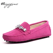 MIYAGINA/Высококачественная женская обувь из натуральной кожи; Женская Повседневная модная обувь на плоской подошве; весенняя обувь для вождения Осенняя женская кожаная обувь; лоферы