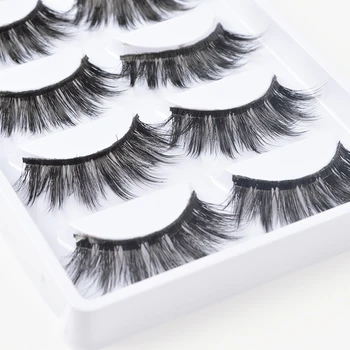 

NEW 5 pairs 100% Real Fake Mink Eyelashes 3D Natural False Eyelashes 3d Mink Lashes Soft Eyelash Extension Makeup Kit Cilios