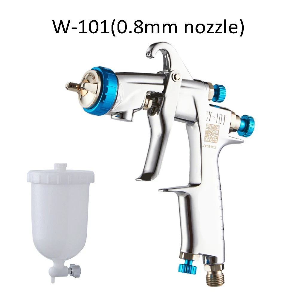 W-101 Paint Spray Gun 400CC Plastic Cup 0.8/1.0/1.3/1.5/1.8mm Nozzle Airbrush SPRAY GUN Manual Air HVLP Painting | Инструменты