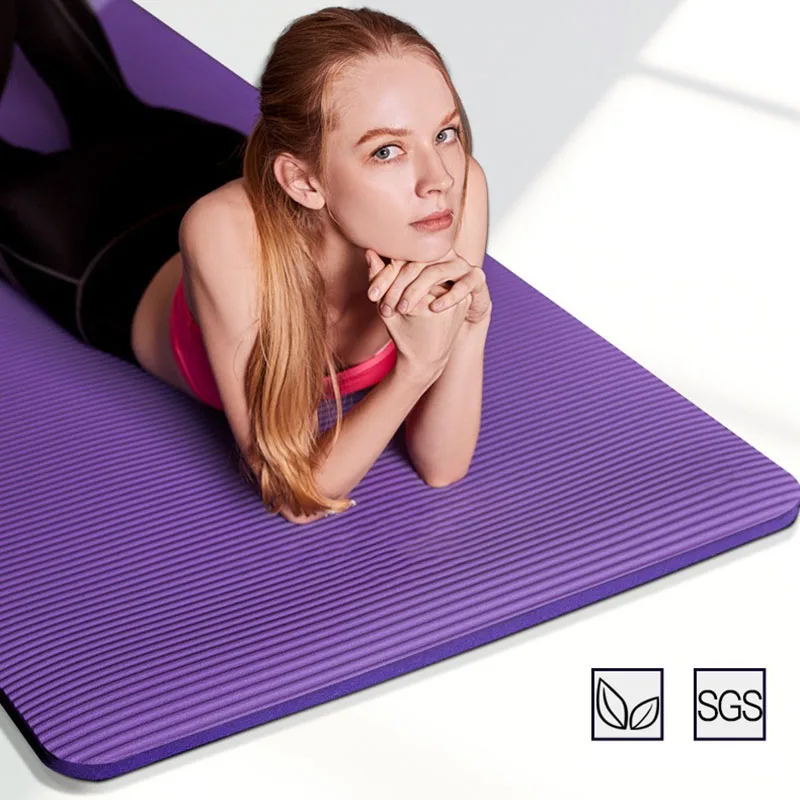 181x61x10 мм нескользящий коврик для йоги текстурированный поверхностный Коврик для йоги nbr материал спортивная защита для пилатеса йоги Универсальный с ремешком