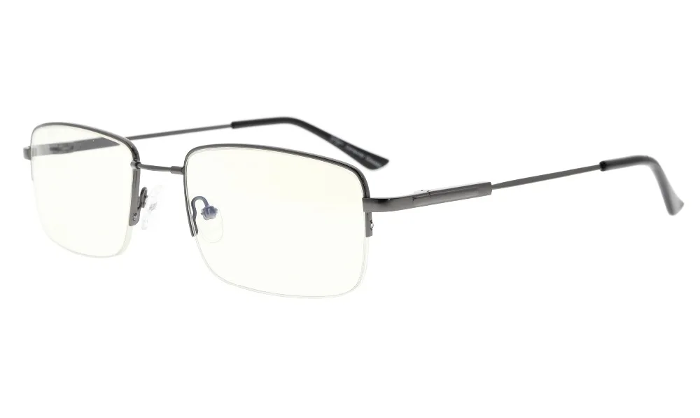CG1702 окуляр полуободок памяти титановый крепеж очки для чтения для видеоигр синий свет блокирующие читатели мужчины