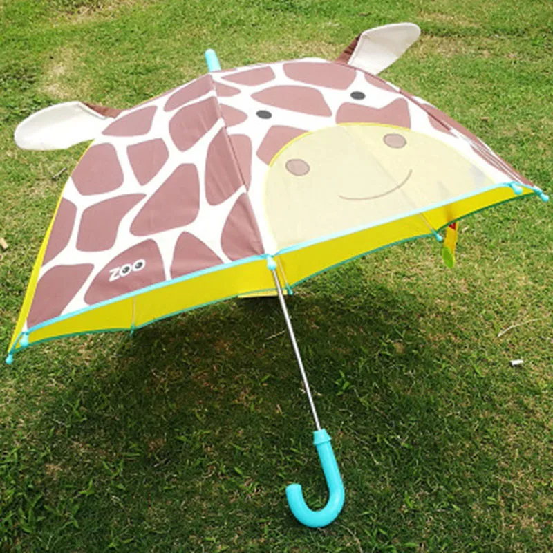 Милый мультяшный зонтик для детей, девочек и мальчиков, прозрачный зонтик, детский аниме, длинный единорог, собака, искусство Akulu Cocuk Arabalari Usefull 783 - Цвет: Baby Giraffe