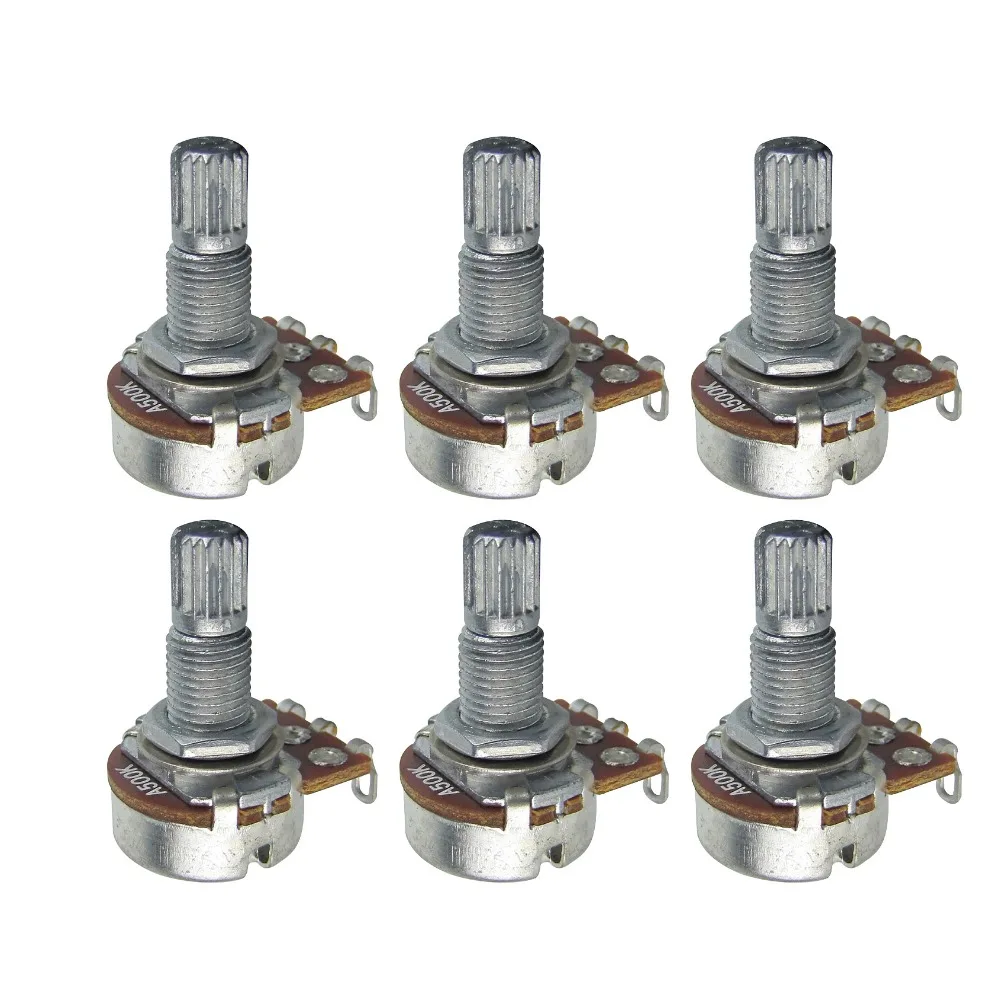 NEW 6pcs Small Guitar Tone Volume Control Potentiometers Pots A500K