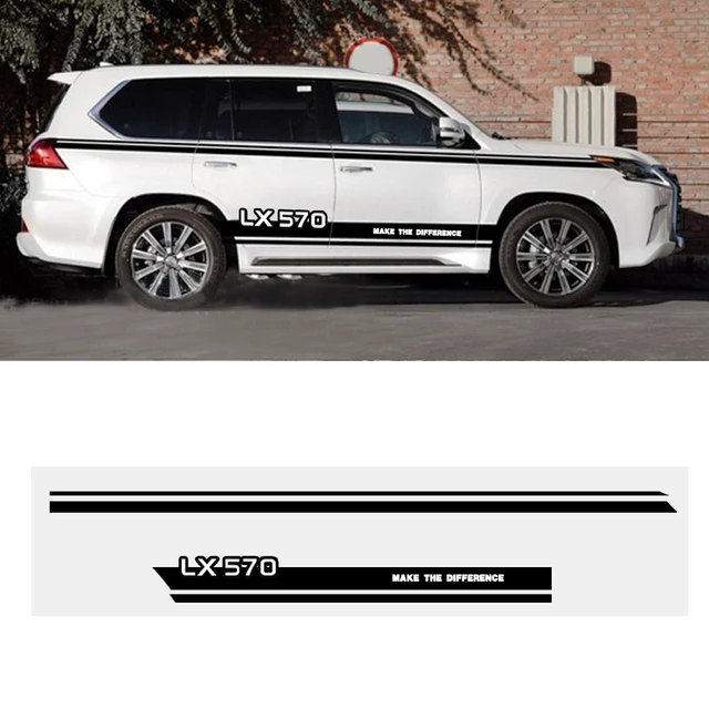 DIY Custom Car body Stripes Stickers For Lexus LX570 Two Sides Body