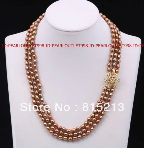 

FREE SHIPPING A64 MULTI STRAND COFFEE CULTURED FRESHWATER PEARL NECKLACE 28% Discount HOT HOT sell