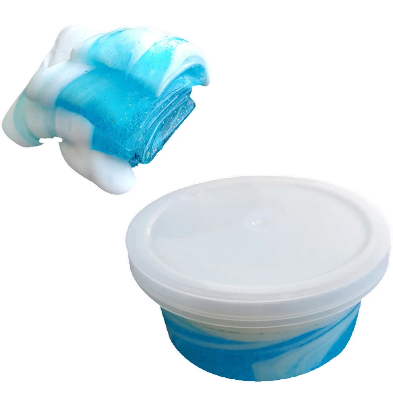 

120ml Sea Wave Style Fluffy Slime Floam Light Clay Modeling Polymer Clay Sand Antistress Plasticine Gum For Hand Toy