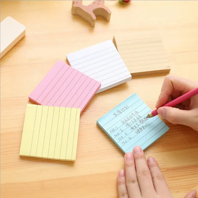 Kraft Paper Line Planner Memo Pad Sticky Note Post It Diary Stickers