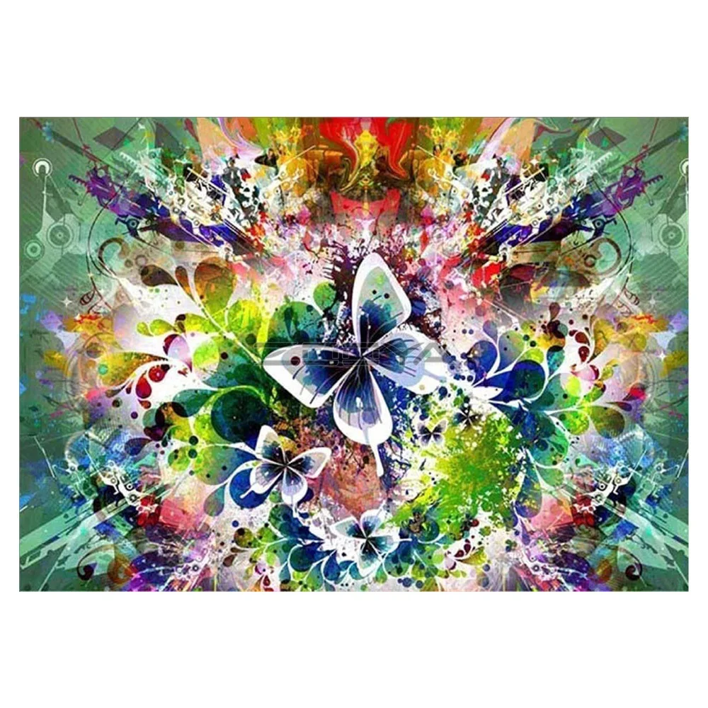 

ZOOYA 5D DIY Diamond Painting Color Butterfly Diamond Embroidery Full Pack 3D DIY Kits Diamond Mosaic Decor Rhinestones RF1826