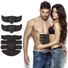 6 шт./компл. красный EMS тренажер брюшной мышцы умный ABS стимулятор скульптурный Массажный коврик фитнес тренажерный зал формирователь тела Массажер для похудения