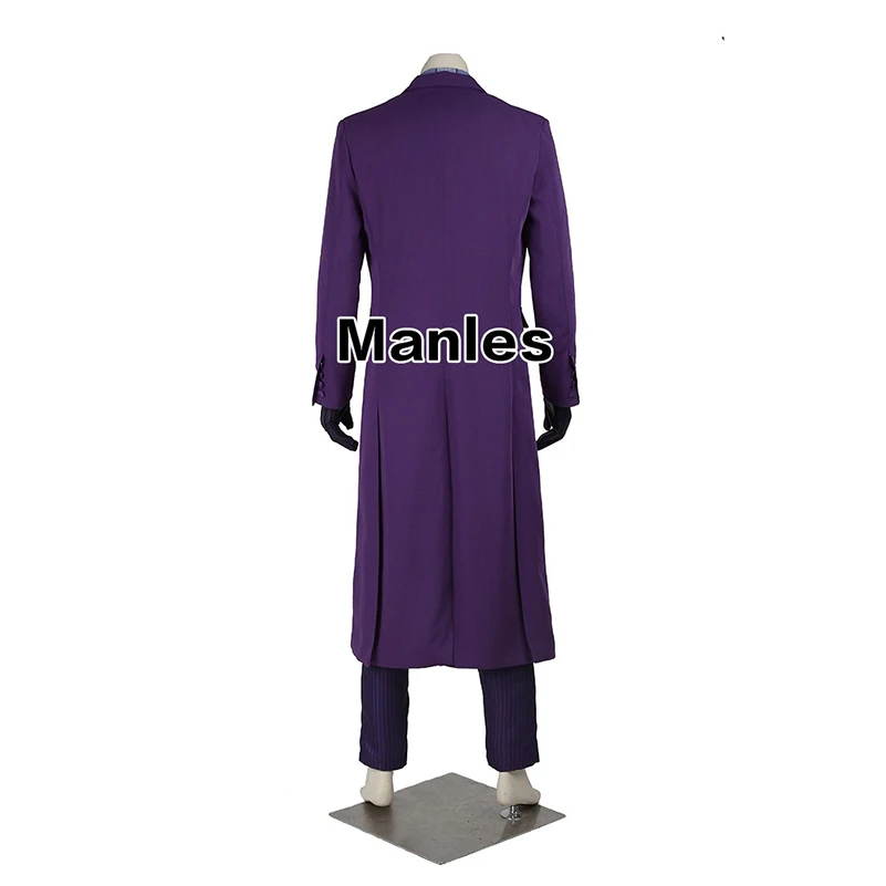 Batman Joker Cosplay Costume Batman The Dark Knight Joker Coat Shirt Pants Halloween Cosplay Costume Purple Jacket Movie Hero