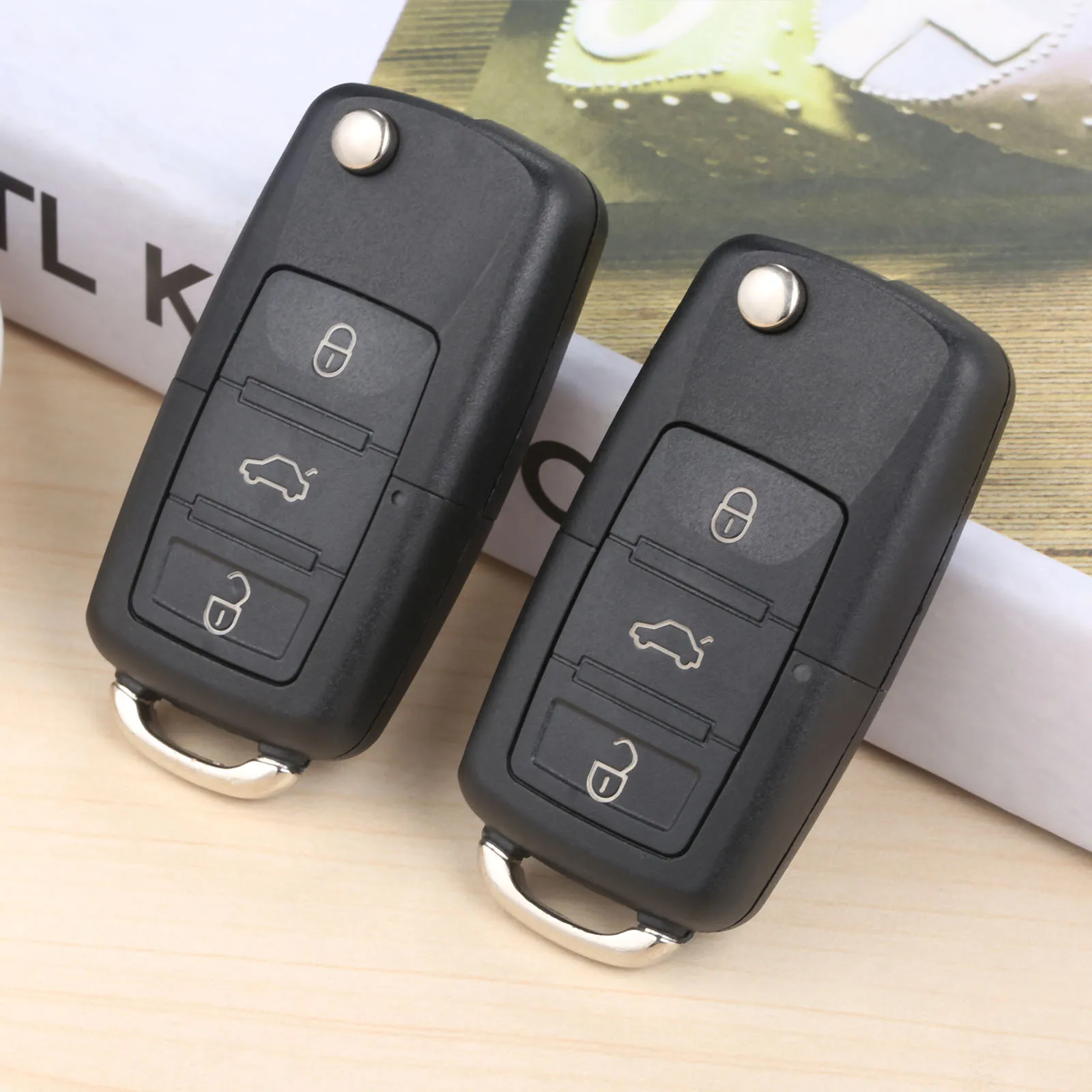 3 кнопки дистанционного ключа автомобиля 1J0959753AH для VW Volkswagen Passat BORA POLO GOLF Beetle Skoda Fabia 434 МГц ID48 чип HU66 лезвие