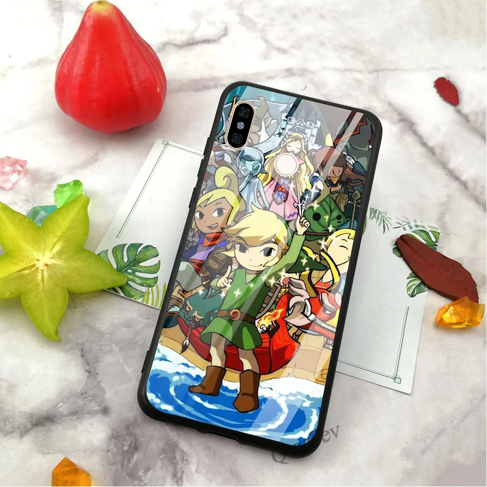 Гибридный легенда о Зельде закаленное Стекло чехол для телефона для Xiaomi A1 крышка A2 8 Lite 9 F1 Redmi 4X 6A Note 5 Pro 6 8 кожи